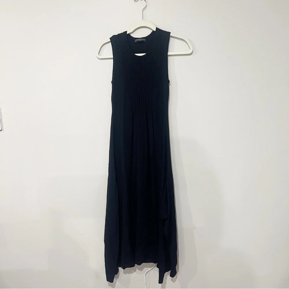 peruvian connection maxi dress Peruvian Connection XS Blue Floral Pima Modal Jersey Long Sleeve Maxi Dress